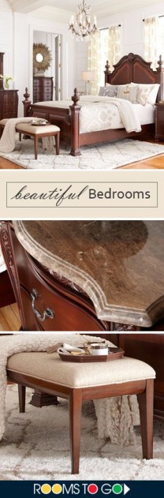 You'll be surrounded by elegance when you retreat into the Cortinella bedroom. Shop this bedroom set and many more now!