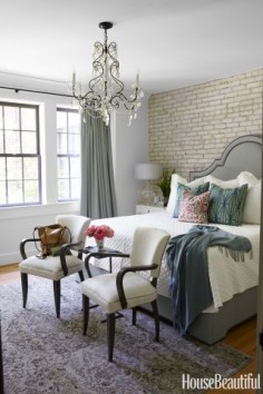 100+ best bedroom inspiration: Glamorous Retreat; hang a elegant chandelier for a glam vibe.