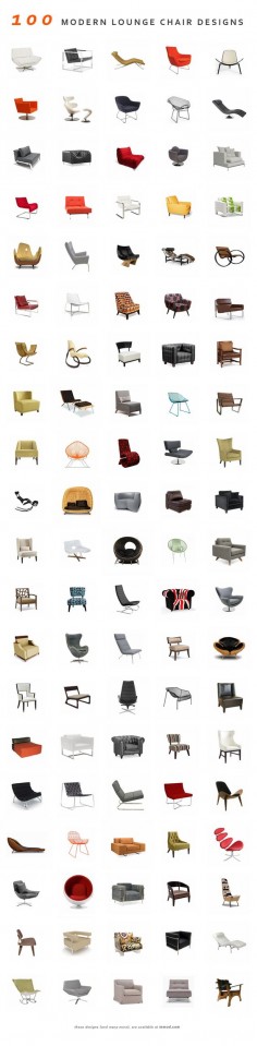 100 Modern Lounge Chairs (and many more) at Inmod.