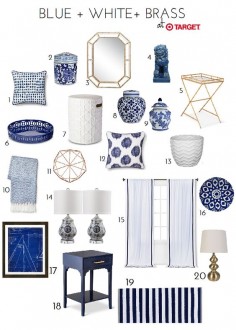 20 Classic Blue, White & Brass Accessory Finds At Target