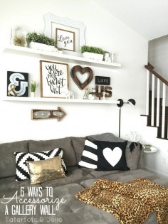 6 ways to accessorize a gallery wall from MichaelsMakers Tatertots and Jello