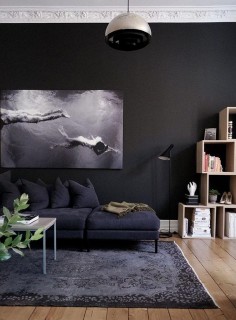 A little color inspiration for all you dark-and-moody living room lovers.
