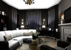 Another elegantly done beautiful space with lots of black