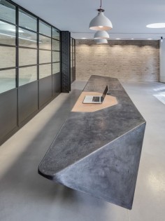 cast concrete reception desk - Google Search