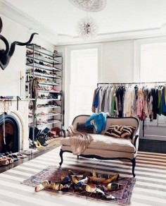 Discover clever tips and tricks for turning a spare bedroom into the walk-in closet of your dreams. For more organization tips and decorating inspiration go to Domino.