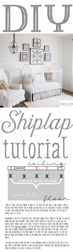 Diy- Full Tutorial on how to create that beautiful shiplap look in your home! This is especially great for "cookie cutter" homes to create a more cozy custom feel!