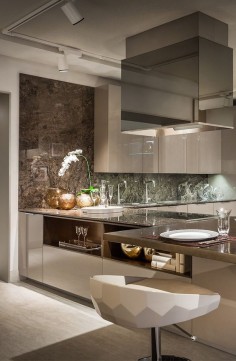 Fendi Casa Ambiente Cucina design at Luxury Living new showroom in Miami Design Destrict #kitchen