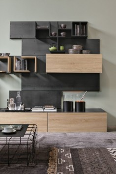 #Industrial style sectional wall-mounted #storage wall Iron R02 Iron Line by @Ronda Design | #design Adriani e Rossi Edizioni