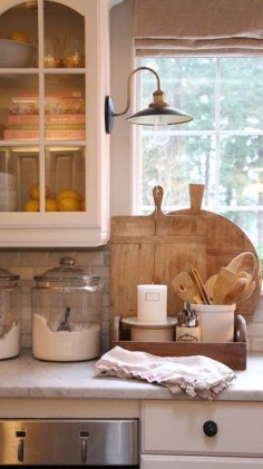 Kitchen - Breadboards, lighting, clear canisters,  My Sweet Savannah
