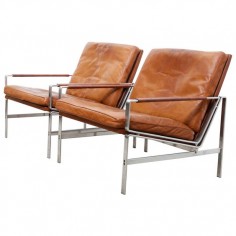 Lounge Armchairs Modell FK 6720 by Preben Fabricius and Jørgen Kastholm | From a unique collection of antique and modern lounge chairs at