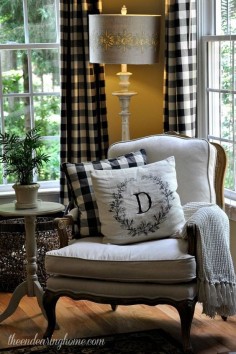 love the idea of plaid curtains for my living room. I just might have to start looking for fabric