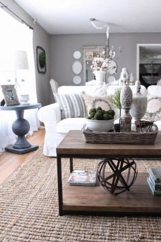 Love to do a gray/white/neutral palate inside.