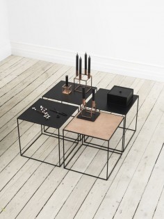 Modern and contemporary Danish and Scandinavian style Copper and Metal Side Tables.