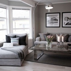 Modern living room with a touch of grey