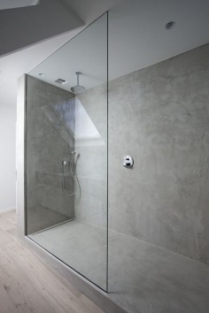 Obsessed with concrete — would love to shower in it. A #CanDoBaby! fave.