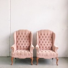 pink wingback chairs