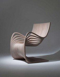 Plywood Pipo Chair by Alejandro Estrada for Piegatto