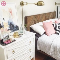 The Xandra O'verlays on an Ikea Malm 3 drawer dresser is an easy diy furniture makeover to create a simply comfy and contemporary theme to your bedroom.