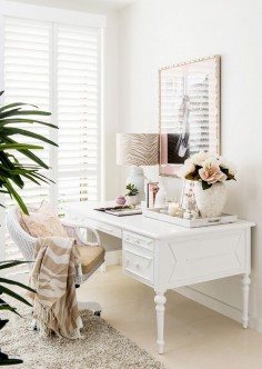 This feminine office feels sophisticated and elegant, but thanks to the zebra-print details, it has a bit of edge.