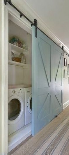 what a gorgeous idea for a laundry closet.