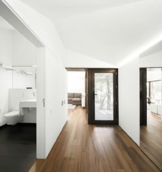 White walls timber floor